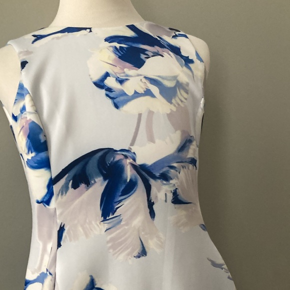 DKNY floral print scuba Hi-Low Dress NWOT - Picture 6 of 7